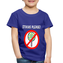 Load image into Gallery viewer, Stocks Please! Toddler Premium T-Shirt - Red Border - royal blue