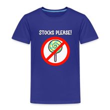 Load image into Gallery viewer, Stocks Please! Toddler Premium T-Shirt - Red Border - royal blue