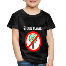 Load image into Gallery viewer, Stocks Please! Toddler Premium T-Shirt - Red Border - charcoal grey