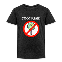 Load image into Gallery viewer, Stocks Please! Toddler Premium T-Shirt - Red Border - charcoal grey