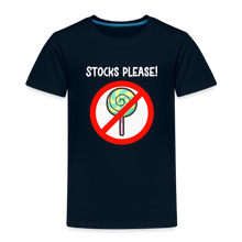 Load image into Gallery viewer, Stocks Please! Toddler Premium T-Shirt - Red Border - deep navy