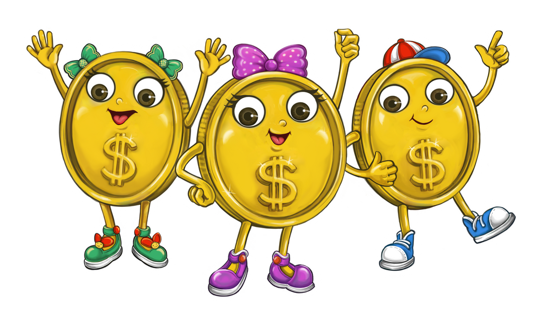 Coin Character Coloring Pages