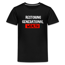 Load image into Gallery viewer, Restoring Generational Wealth Red Boarder -Kids&#39; Premium T-Shirt - black
