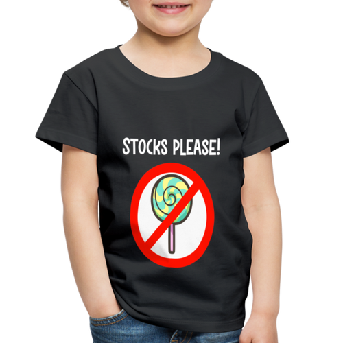 Stocks Please! Toddler Premium T-Shirt - Red Border - black