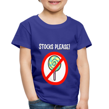 Load image into Gallery viewer, Stocks Please! Toddler Premium T-Shirt - Red Border - royal blue
